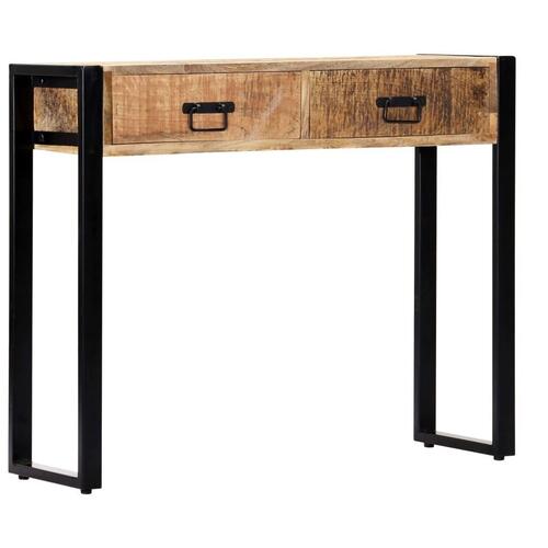 Konsolbord 90 x 30 x 75 cm massivt mangotræ