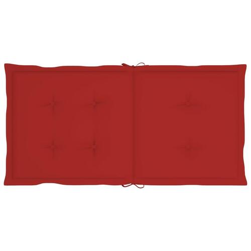 Stolehynde m. lav ryg 6 stk. 100x50x3 cm oxfordstof rød