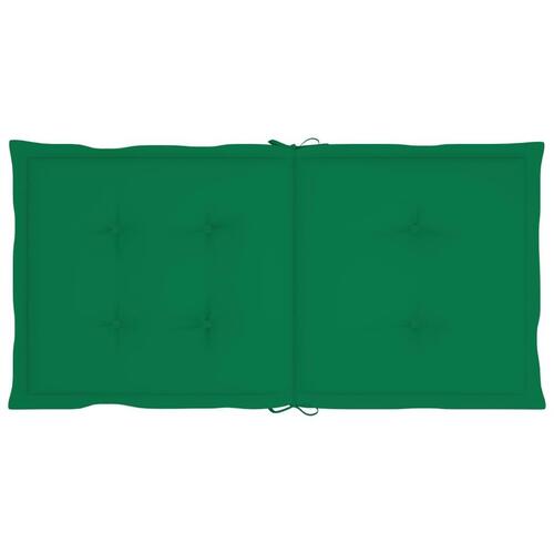 Stolehynde m. lav ryg 6 stk. 100x50x3 cm oxfordstof grøn