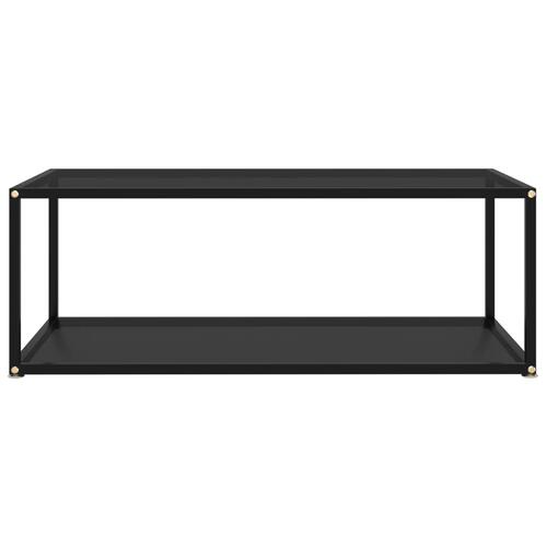 322898 Coffee Table Black 100x50x35 cm Tempered Glass
