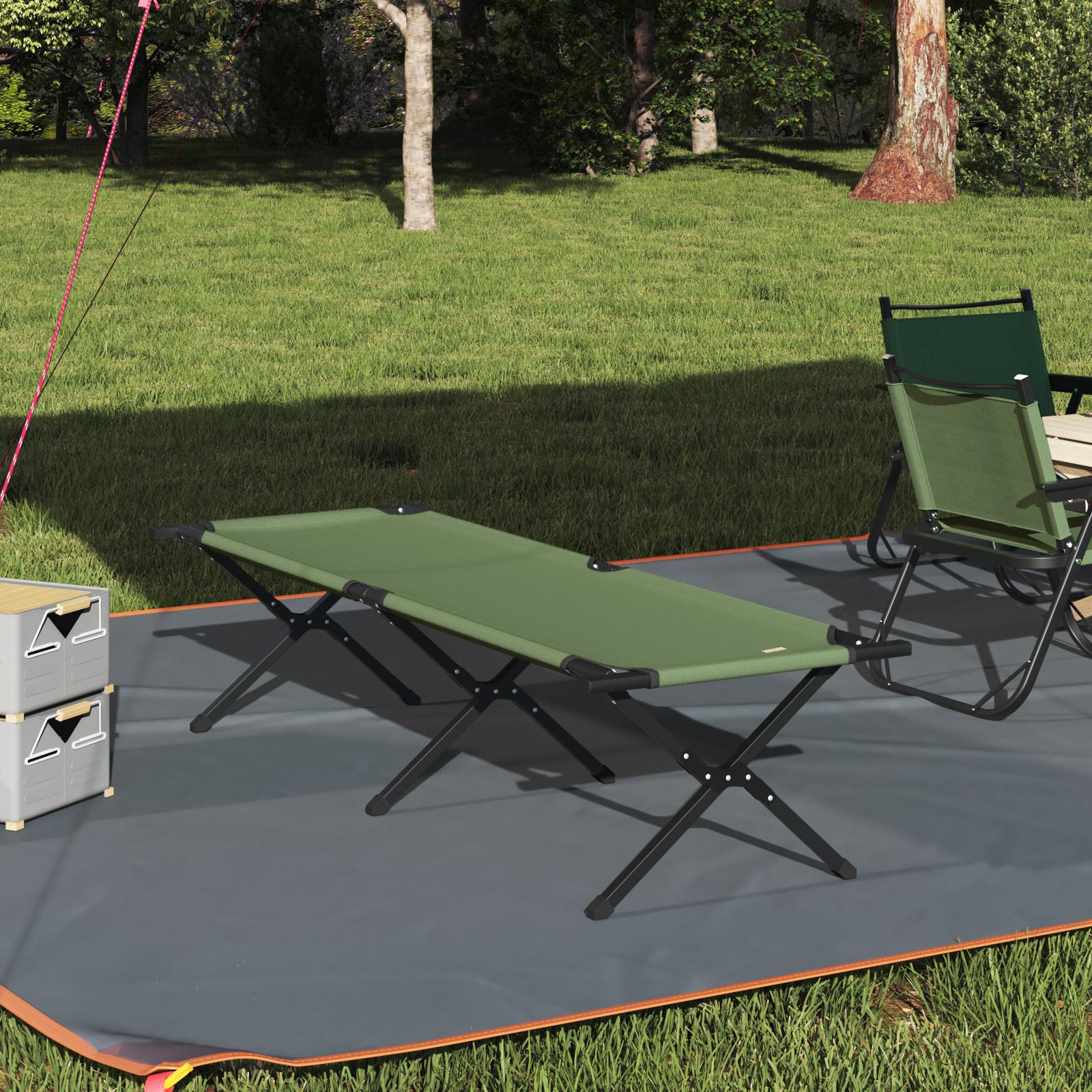 Foldende Camping Seng Amy gul Oxford stof billede