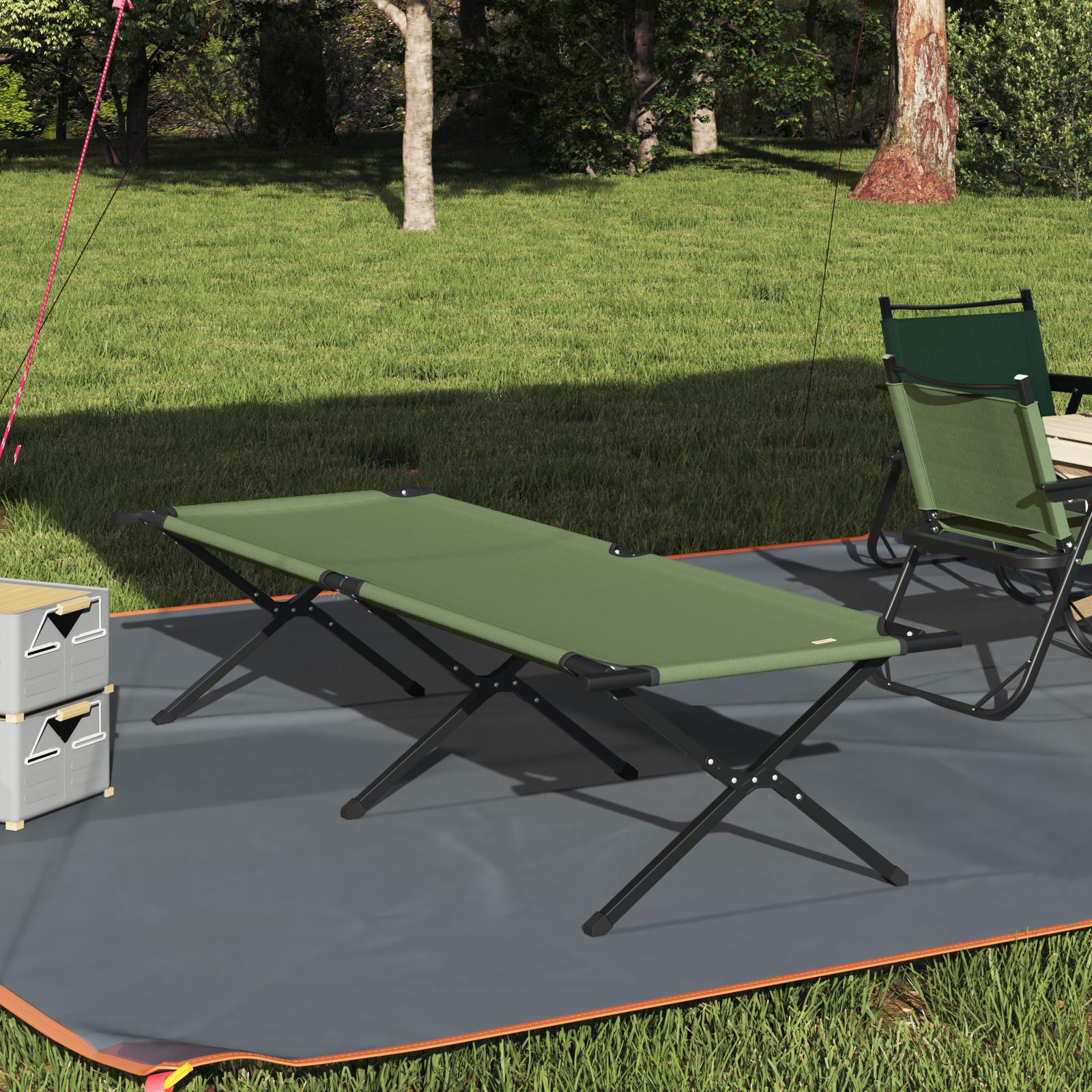 Foldende Camping Seng Amy gul Oxford stof billede