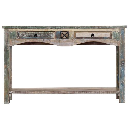 Konsolbord 120x40x75 cm massivt genbrugstræ