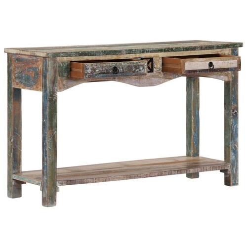 Konsolbord 120x40x75 cm massivt genbrugstræ