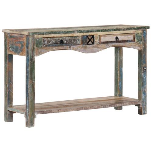 Konsolbord 120x40x75 cm massivt genbrugstræ