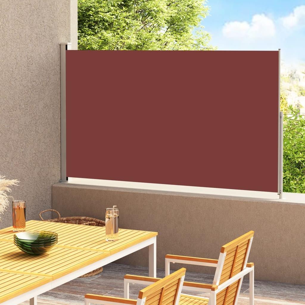 Sammenrullelig sidemarkise til terrassen 180x300 cm brun