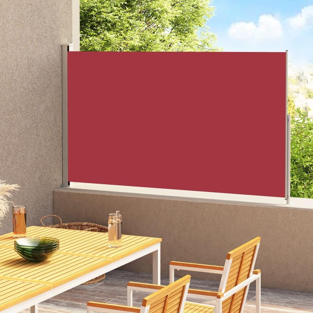 Sammenrullelig sidemarkise til terrassen 180x300 cm rød