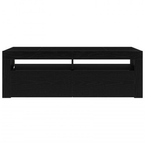 TV Skab med LED Sort Eg 120x35x40 cm Konstrueret Træ