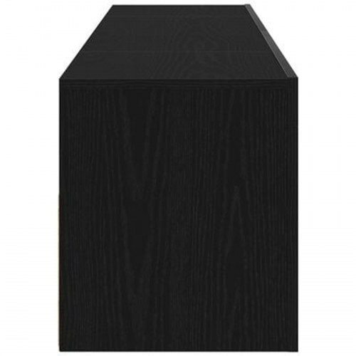 TV Skab med LED Sort Eg 120x35x40 cm Konstrueret Træ