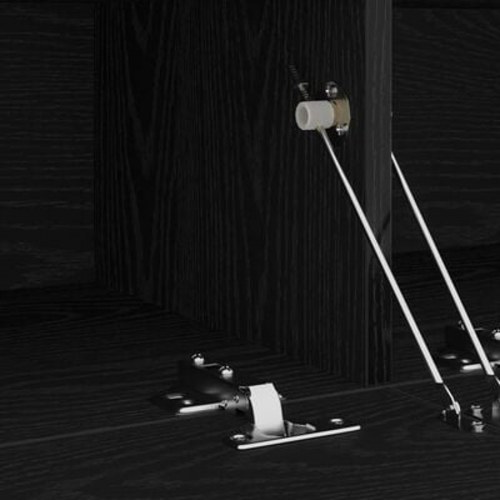 TV Skab med LED Sort Eg 120x35x40 cm Konstrueret Træ