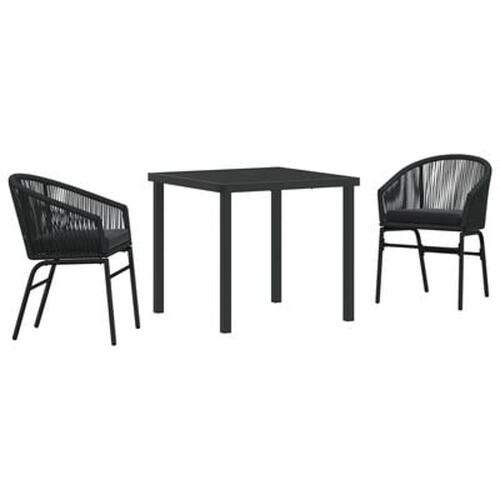 5-delt havemøbler Brun Poly Rattan