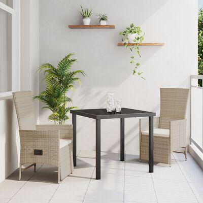 Have Spisebordssæt med pude 3 stk Beige polyrattan