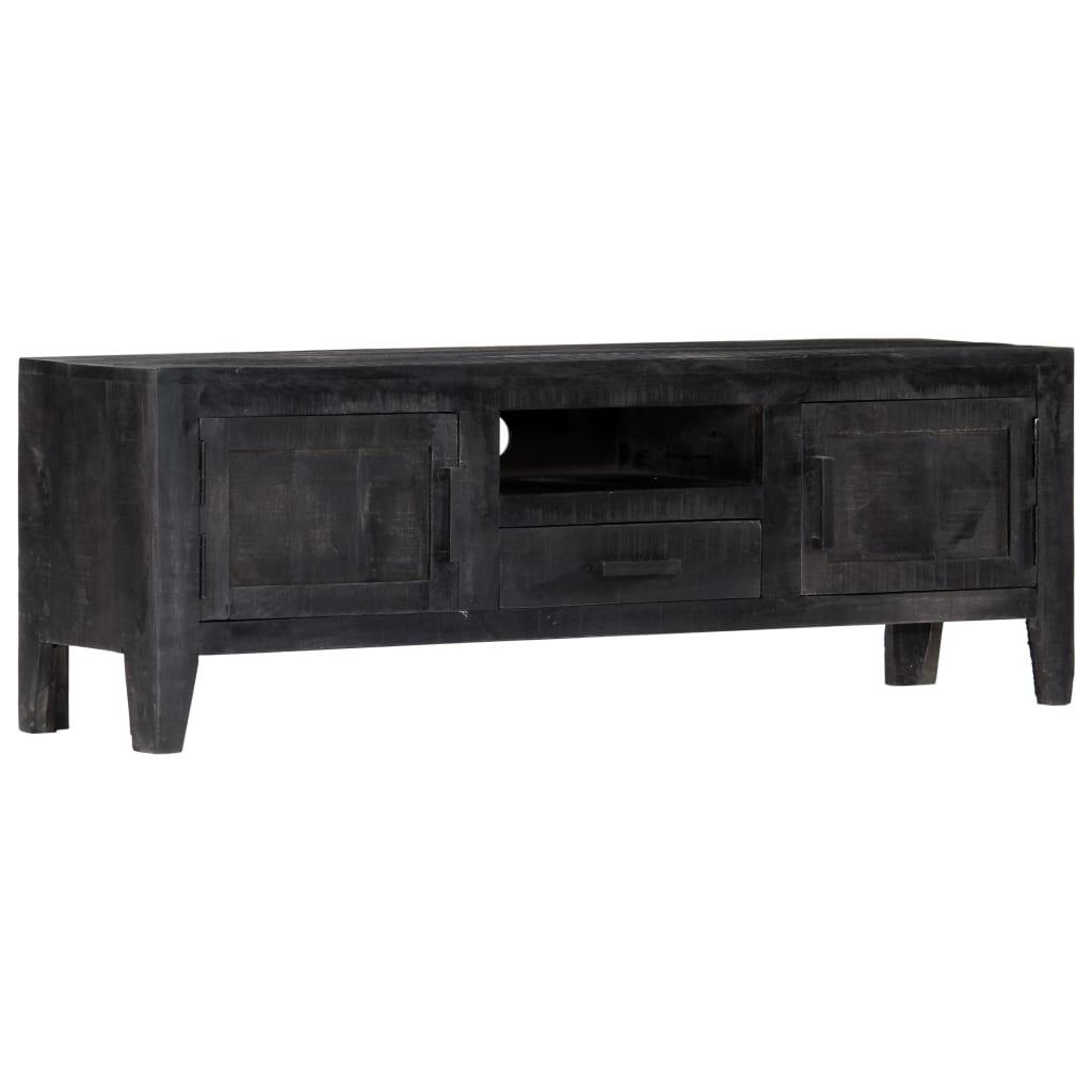 Tv-skab massivt mangotræ 118 x 30 x 40 cm sort