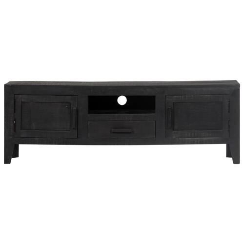 Tv-skab massivt mangotræ 118 x 30 x 40 cm sort