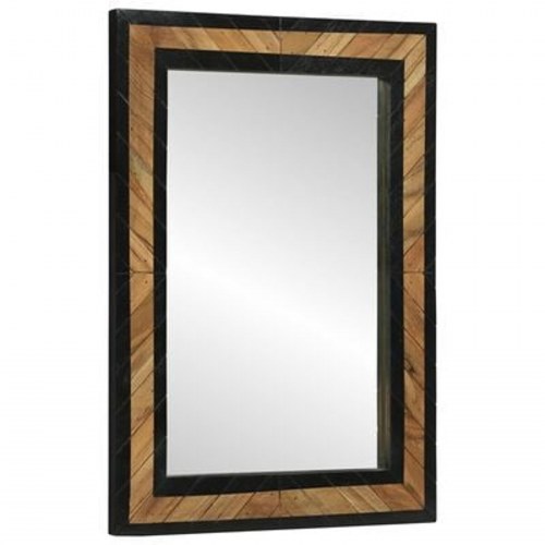 Spejl 70x2x70 cm Solid Træ Akacie