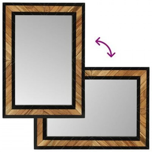 Spejl 70x2x70 cm Solid Træ Akacie