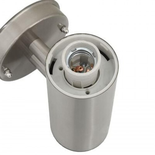 Udendørs Væglampe 2 stk Sølv Rustfrit Stål IP44