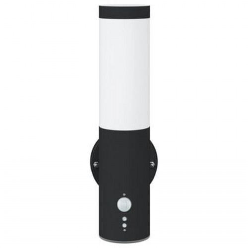 Udendørs væglampe med sensor Sort rustfrit stål IP44