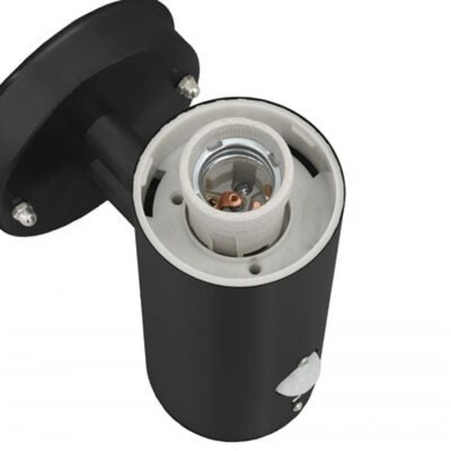 Udendørs væglampe med sensor Sort rustfrit stål IP44