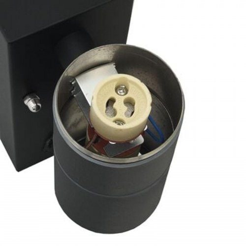 Udendørs Væglamper med Sensor, 2 stk, Sort rustfrit stål, IP44