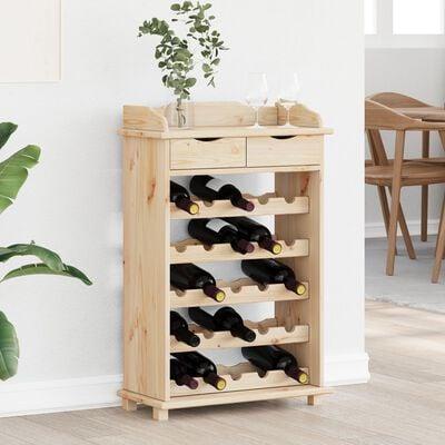 vidaXL Vinfad Naturfarvet 58 x 28 x 90 cm Massiv Fyrretræ