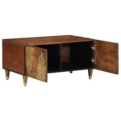 Sofabord honningfarvet 80 x 50 x 40 cm Massivt mangotræ