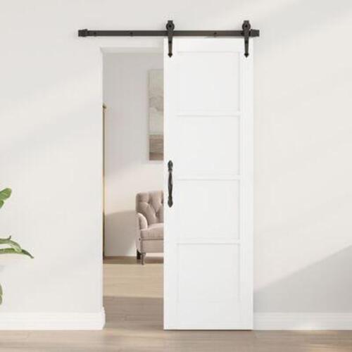 Indvendig Dør 'ORKDAL'Hvid 61x198,5x4 cm Massiv Træ Fyrretræ