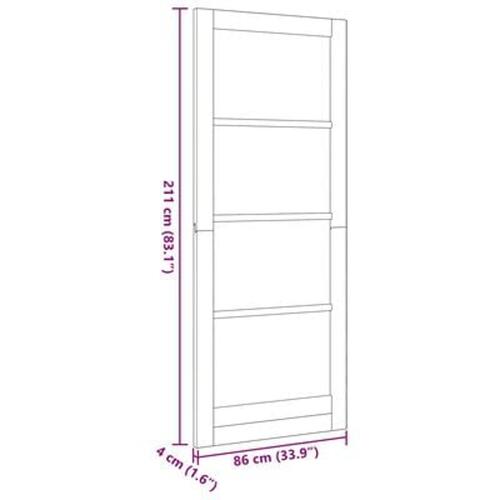 Indretningsdør 'ORKDAL'Hvid 86x211x4 cm Solid Træfyr