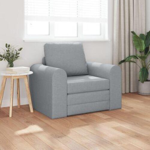 Gulv Sofa Bed 2-i-1 Lysegrå 98x71x83 cm Stof