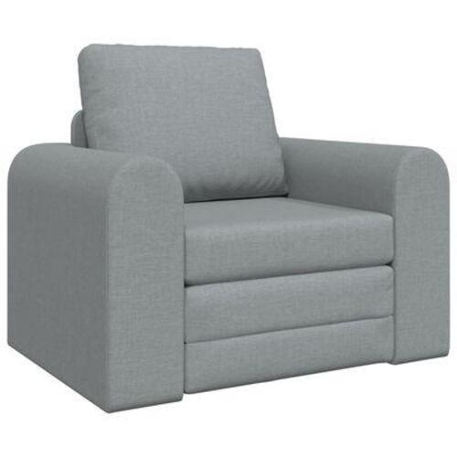 Gulv Sofa Bed 2-i-1 Lysegrå 98x71x83 cm Stof