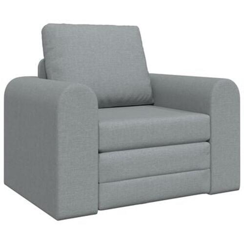 Gulv Sofa Bed 2-i-1 Lysegrå 98x71x83 cm Stof
