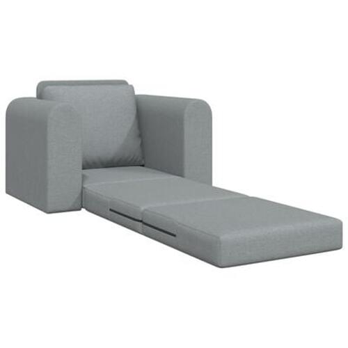Gulv Sofa Bed 2-i-1 Lysegrå 98x71x83 cm Stof