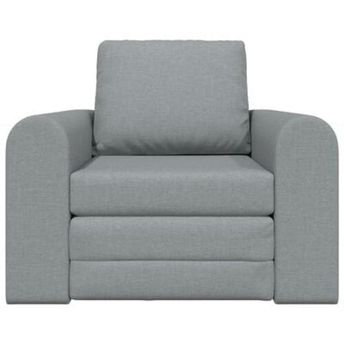 Gulv Sofa Bed 2-i-1 Lysegrå 98x71x83 cm Stof