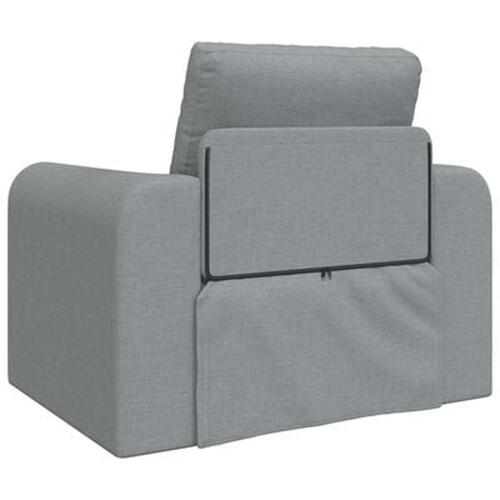 Gulv Sofa Bed 2-i-1 Lysegrå 98x71x83 cm Stof