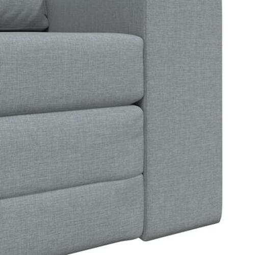 Gulv Sofa Bed 2-i-1 Lysegrå 98x71x83 cm Stof