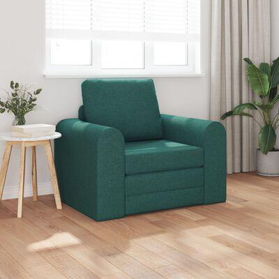 Sovesofa i stof - mørkegrøn, 98 × 71 × 83 cm