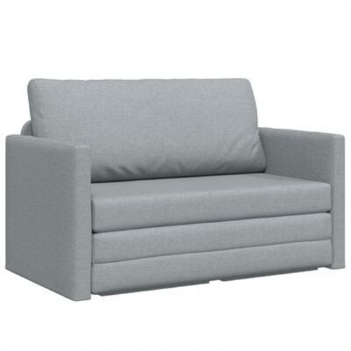Gulv Sofa Bed 2-i-1 Lys Grå 124x71x78 cm Stof