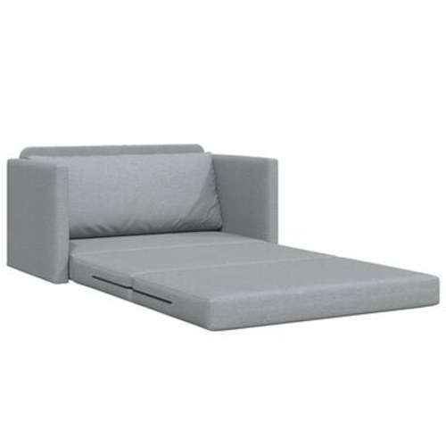 Gulv Sofa Bed 2-i-1 Lys Grå 124x71x78 cm Stof