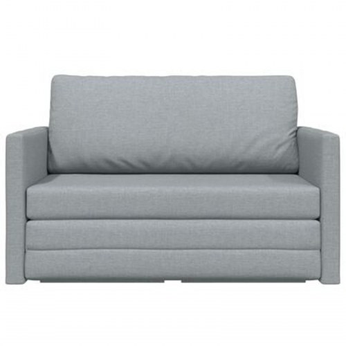 Gulv Sofa Bed 2-i-1 Lys Grå 124x71x78 cm Stof