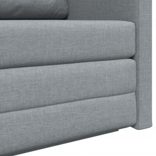 Gulv Sofa Bed 2-i-1 Lys Grå 124x71x78 cm Stof