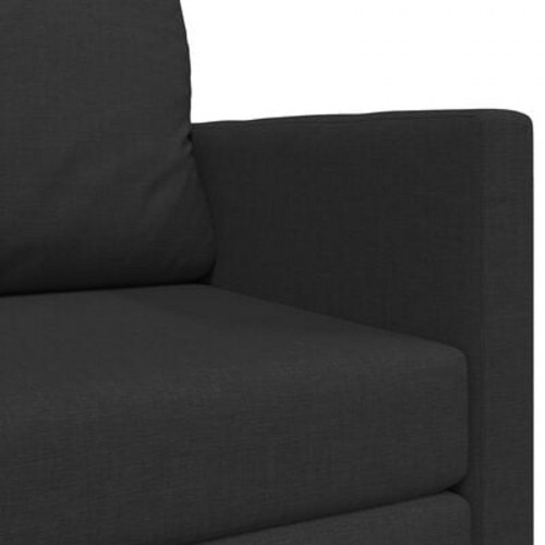 Gulvsovesofa 2-i-1 Sort 124x71x78 cm Stof