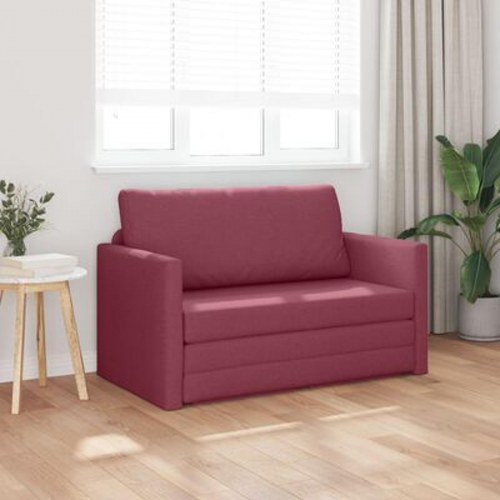 Gulvseng Sofa 2-i-1 Vinrød 124x71x78 cm Stof
