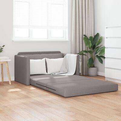 Gulv Sofa Seng 2 I 1 Taupe 124x71x78 Cm Stof