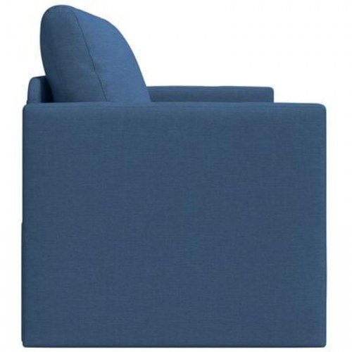 Gulv Sofa Seng 2-i-1 Blå 124x71x78 cm Stof