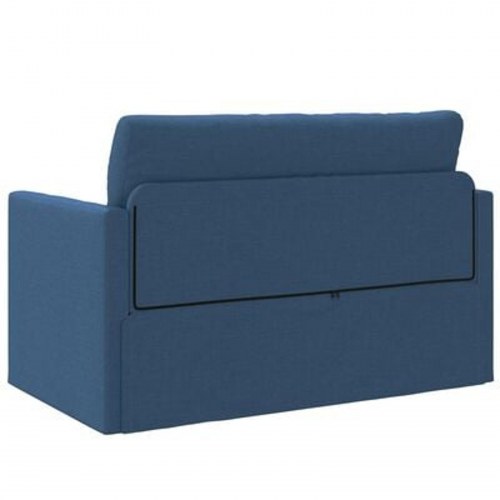 Gulv Sofa Seng 2-i-1 Blå 124x71x78 cm Stof