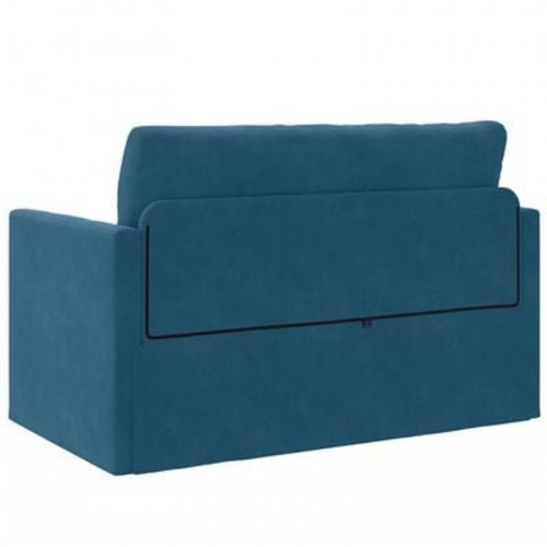 Gulv Sofa Bed 2-i-1 Blå 124x204x61 cm Velour