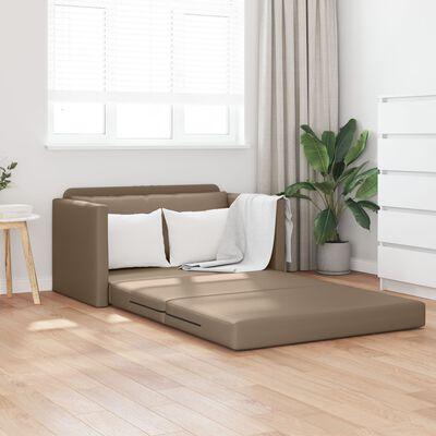 Gulv Sofa Seng 2 I 1 Cappuccino 124x71x78 Cm Kunstlæder
