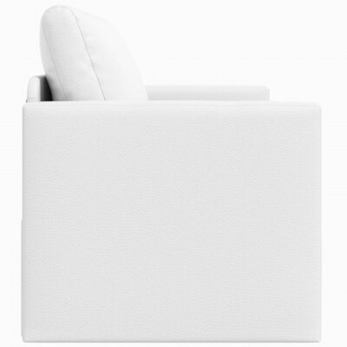 Gulv Sofa Seng 2-i-1 Hvid 124x71x78 cm Kunstlæder