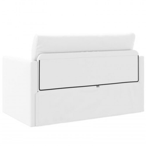 Gulv Sofa Seng 2-i-1 Hvid 124x71x78 cm Kunstlæder