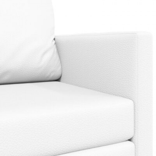 Gulv Sofa Seng 2-i-1 Hvid 124x71x78 cm Kunstlæder